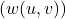 Rendered by QuickLaTeX.com ( w(u, v) )