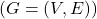 Rendered by QuickLaTeX.com ( G = (V, E) )