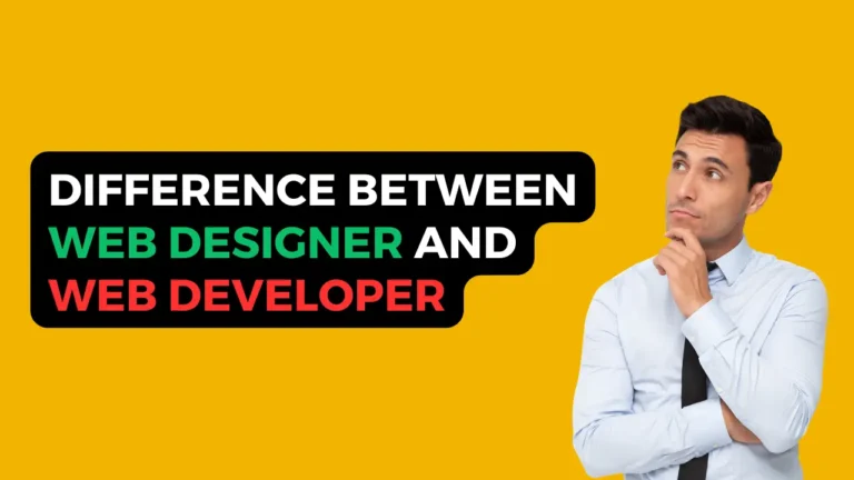 Difference between Web Designer and Web Developer